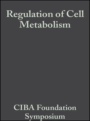 cover image of Regulation of Cell Metabolism
